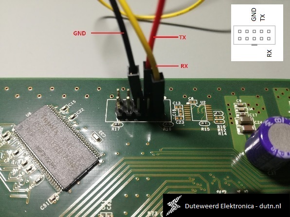 J1 UART interface connections